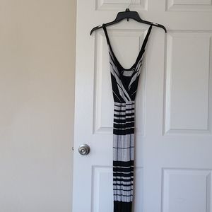 Striped maternity and nursing dress